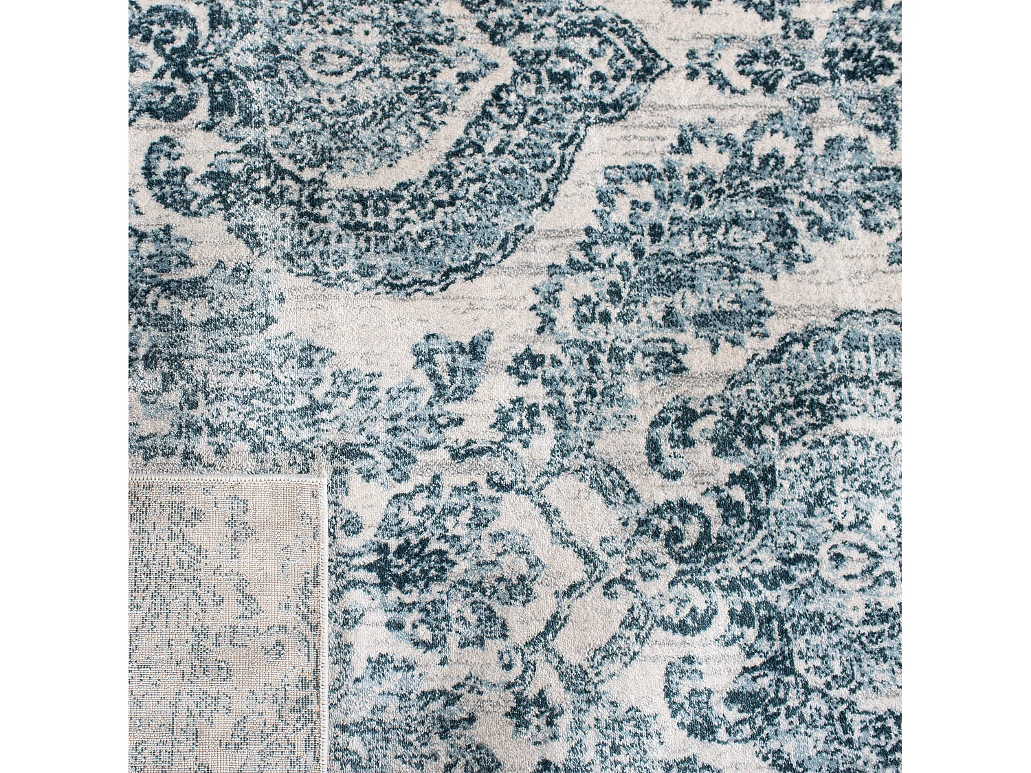 Tapis Bleu Marine/Neutre 66 X 213 cm - Lorelei