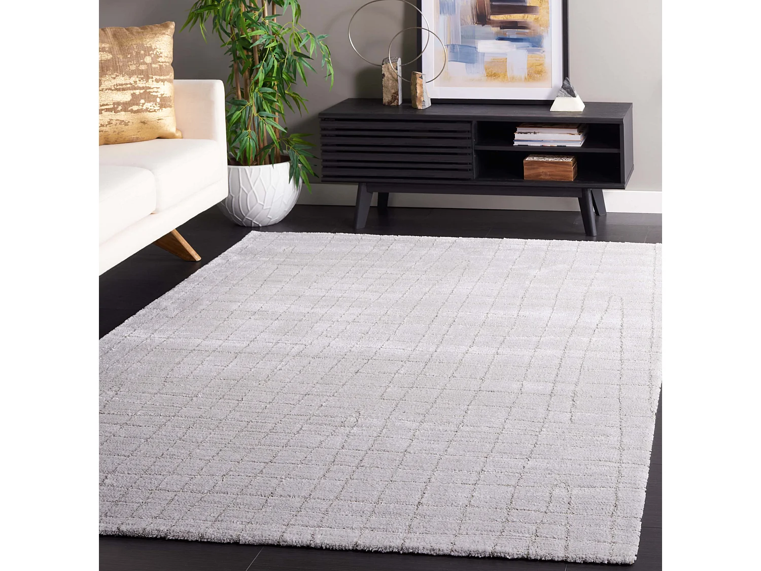 Tapis Gris clair/Gris 122 X 183 cm - Cove
