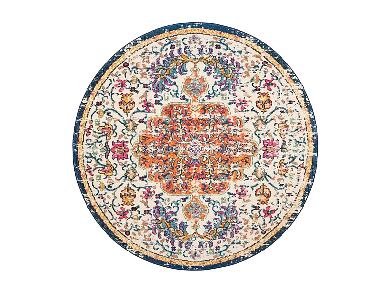 Tapis Ivoire/Orange 122 X 122 cm - Maia