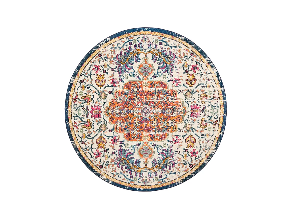Tapis Ivoire/Orange 122 X 122 cm - Maia