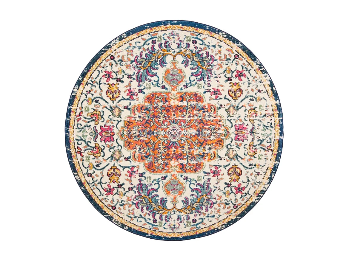 Tapis Ivoire/Orange 122 X 122 cm - Maia