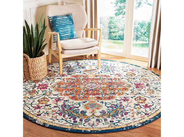 Tapis Ivoire/Orange 122 X 122 cm - Maia