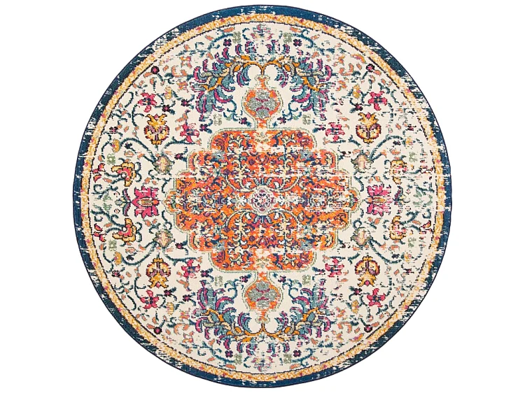 Tapis Ivoire/Orange 122 X 122 cm - Maia