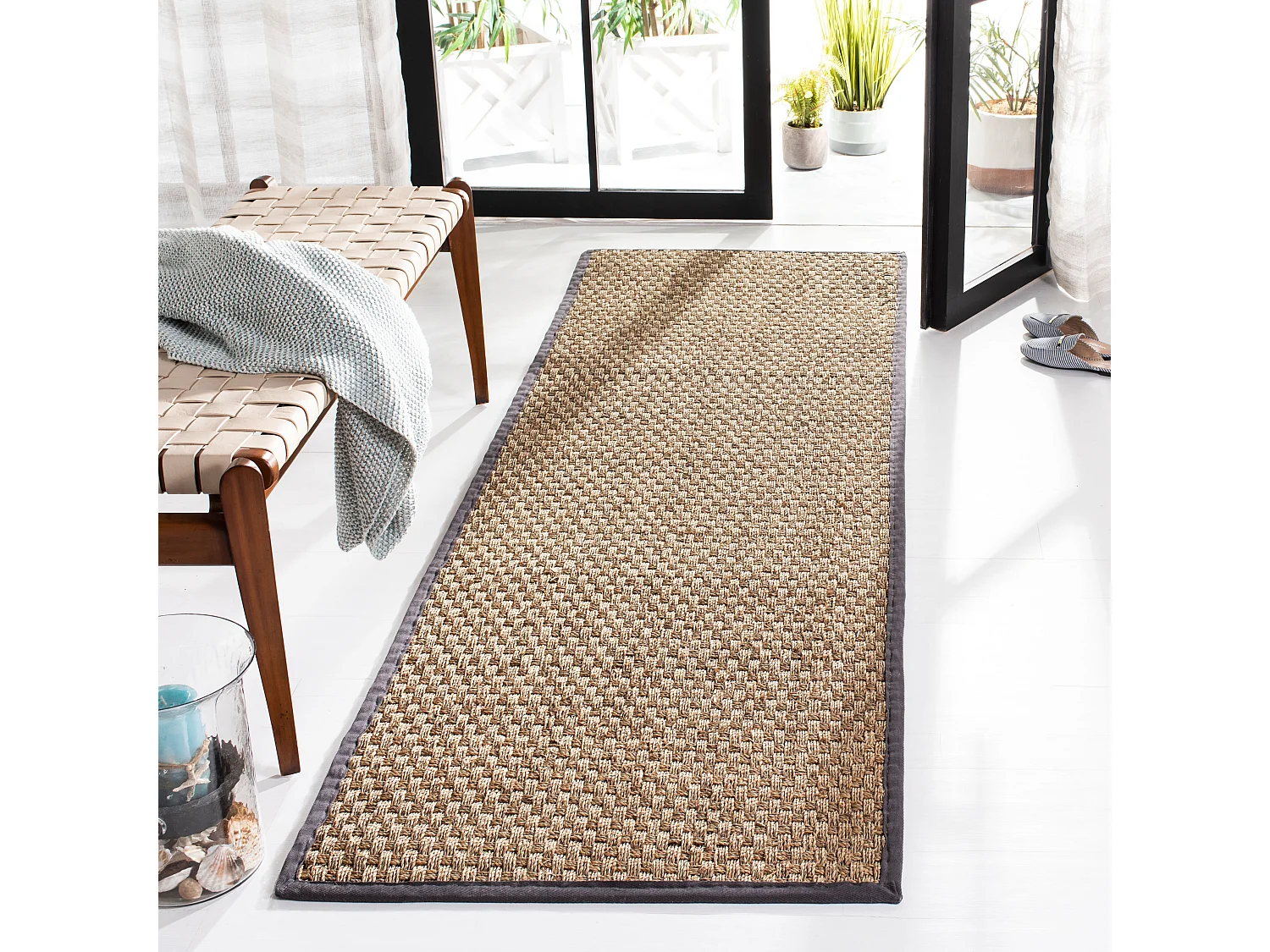 Tapis Naturel/Gris foncé 76 X 183 cm - Roselyn