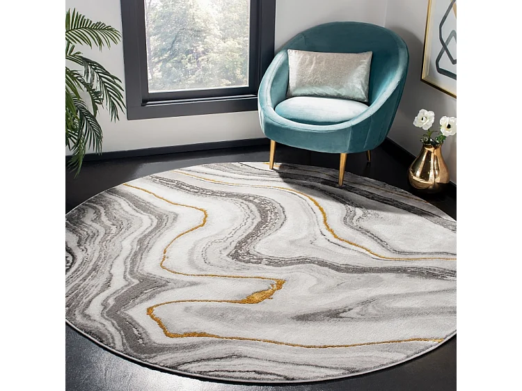 Tapis Gris 122 X 122 cm - Clytie