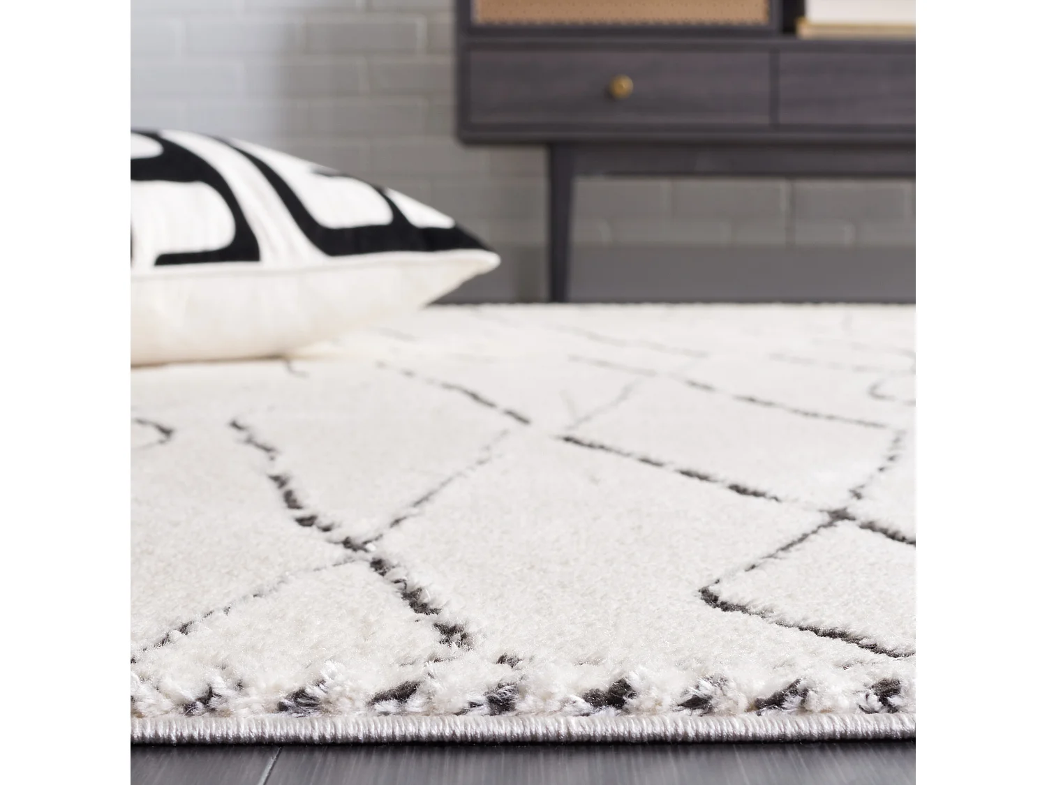 Tapis Ivoire/Noir 122 X 183 cm - Araminat
