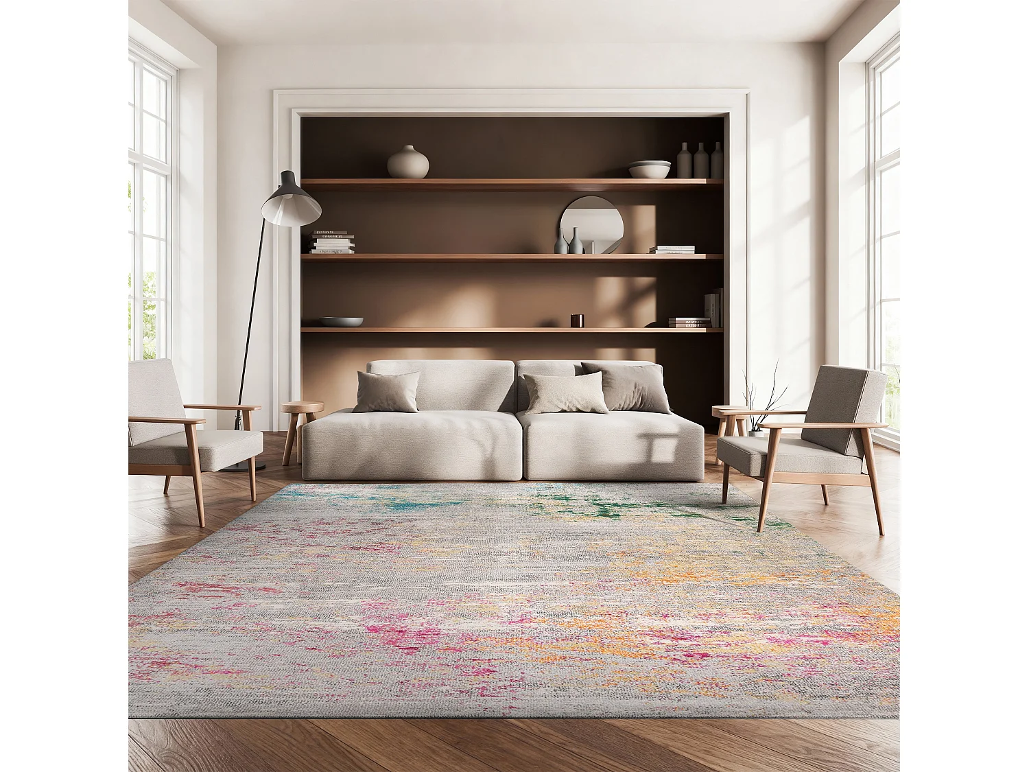 Tapis Gris/Or 244 X 305 cm - Julia