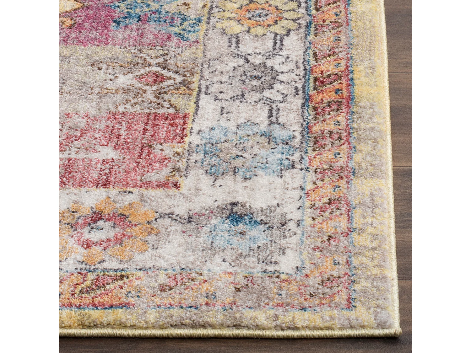 Tapis Rose/Multicolore 91 X 152 cm - Yasmeen