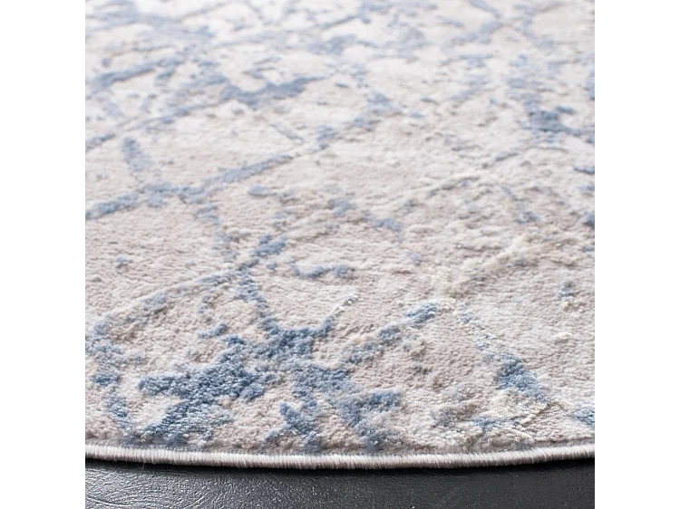 Tapis Gris clair/Bleu 91 X 91 cm - Léa