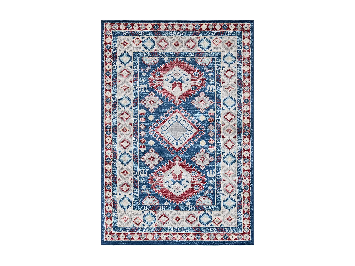 Tapis Bleu/Rouge 122 X 183 cm - Kathleen