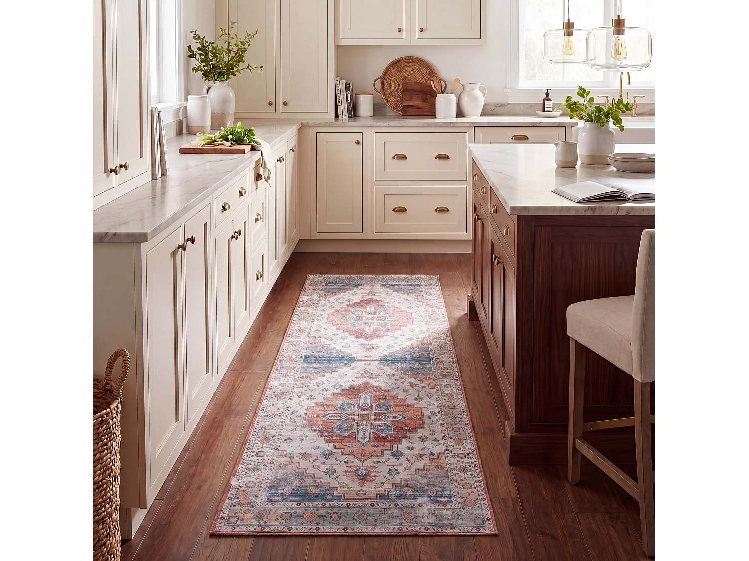 Tapis Beige/Bleu 76 X 183 cm - Tripp
