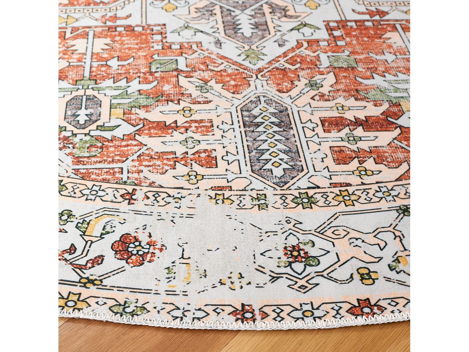 Tapis Ivoire/Rouille 183 X 183 cm - Denver