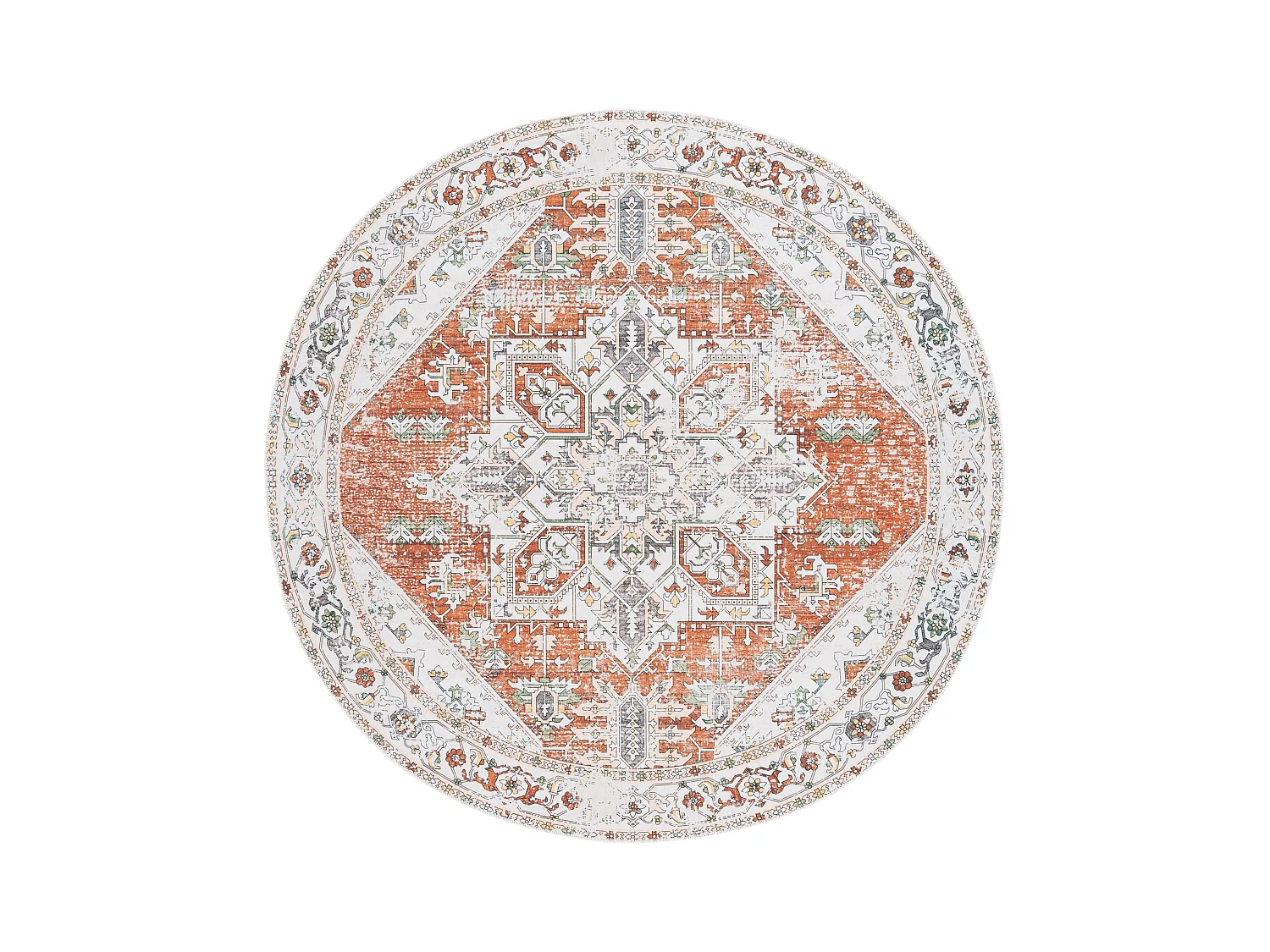 Tapis Ivoire/Rouille 183 X 183 cm - Denver