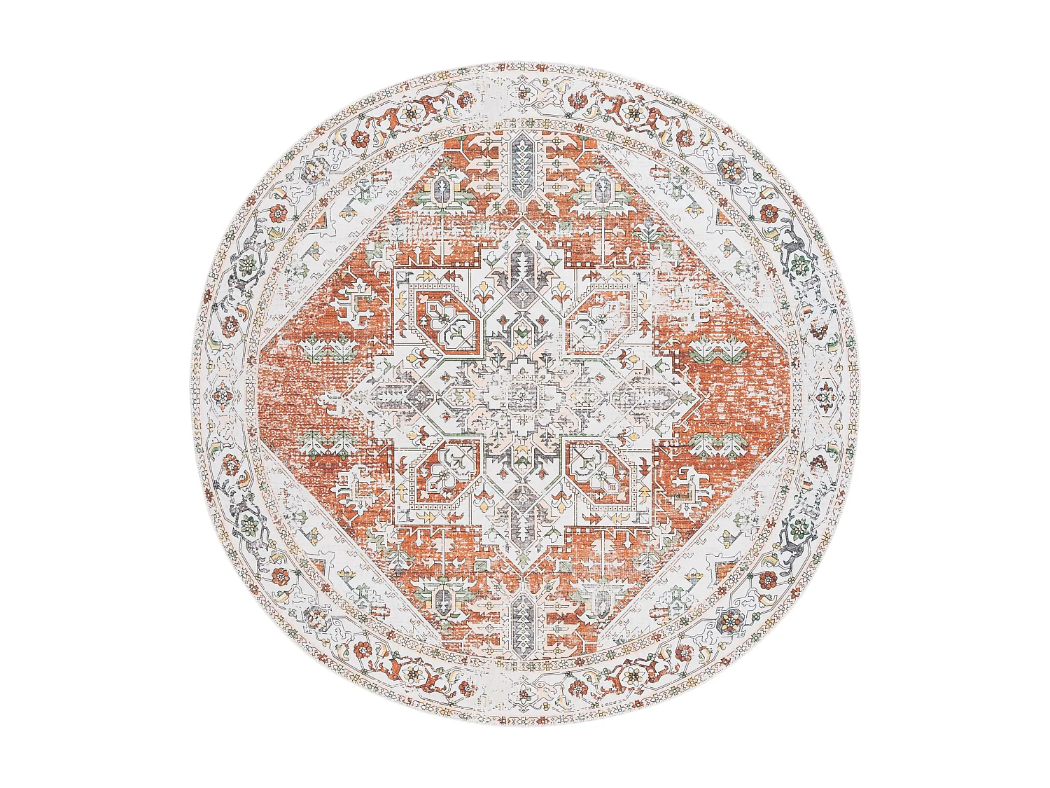 Tapis Ivoire/Rouille 183 X 183 cm - Denver