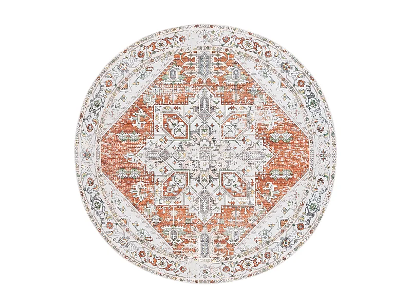 Tapis Ivoire/Rouille 183 X 183 cm - Denver