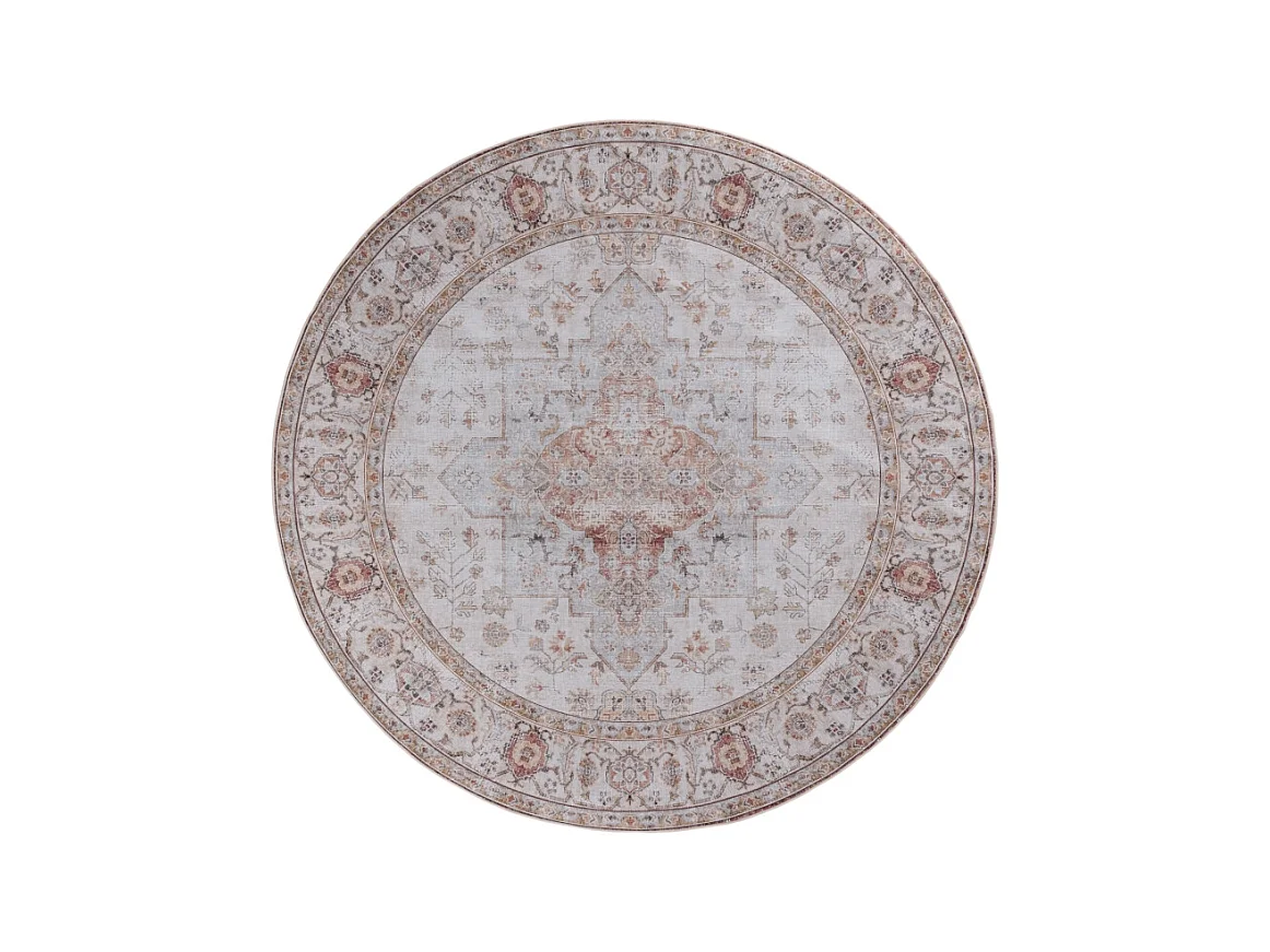 Tapis Gris clair/Rouille 122 X 122 cm - Primrose