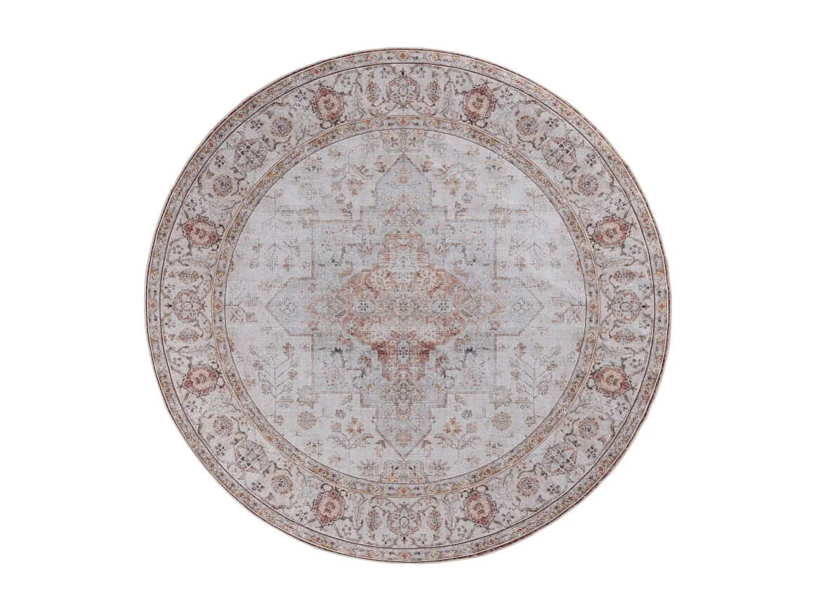 Tapis Gris clair/Rouille 122 X 122 cm - Primrose