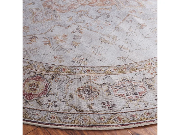 Tapis Gris clair/Rouille 122 X 122 cm - Primrose