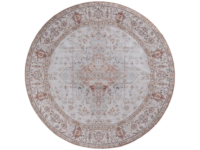 Tapis Gris clair/Rouille 122 X 122 cm - Primrose
