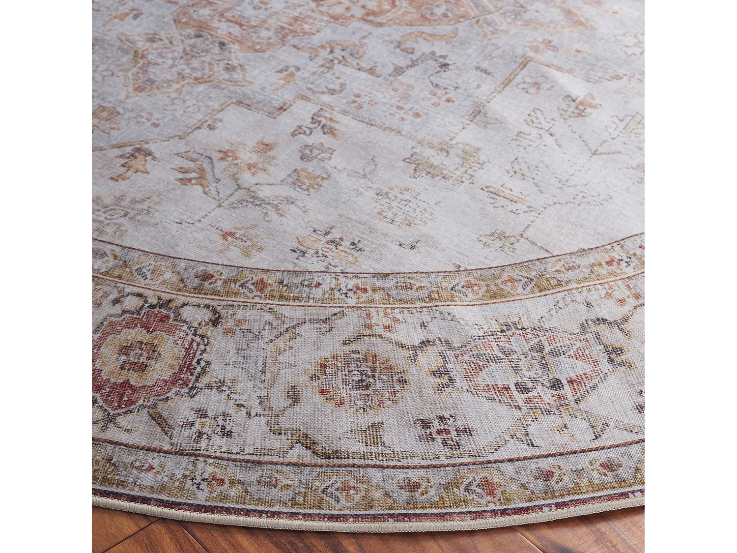 Tapis Gris clair/Rouille 122 X 122 cm - Primrose