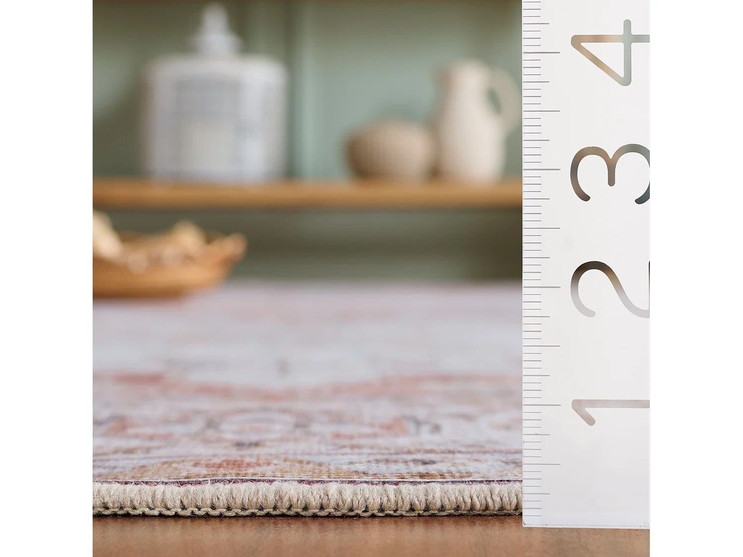 Tapis Gris clair/Rouille 122 X 122 cm - Primrose