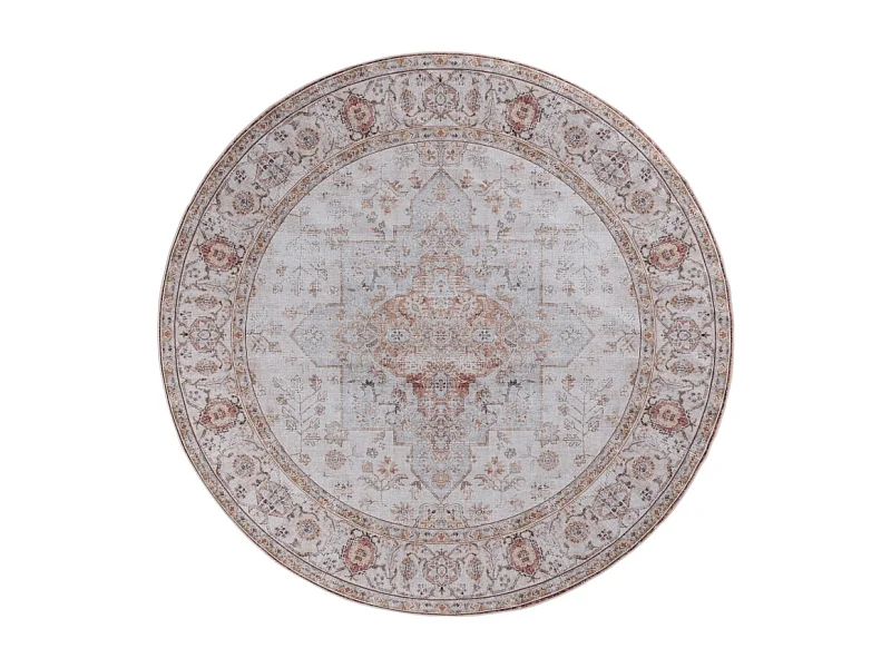 Tapis Gris clair/Rouille 122 X 122 cm - Primrose