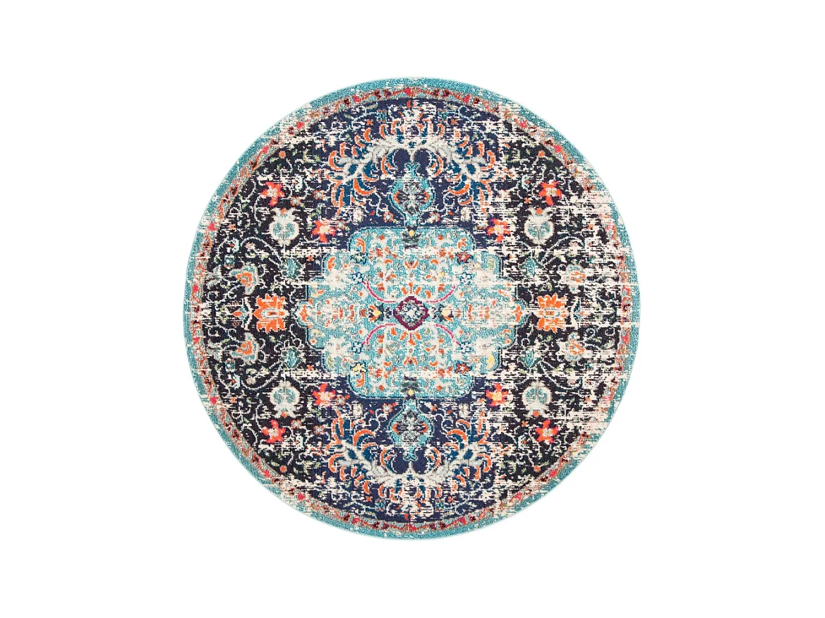 Tapis Noir/Sarcelle 122 X 122 cm - Maia