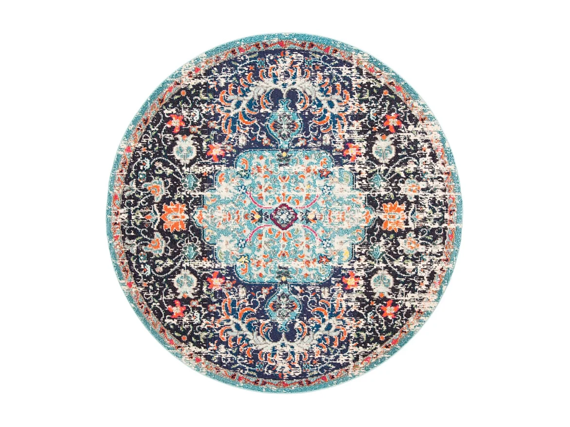 Tapis Noir/Sarcelle 122 X 122 cm - Maia