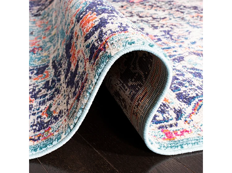 Tapis Noir/Sarcelle 122 X 122 cm - Maia