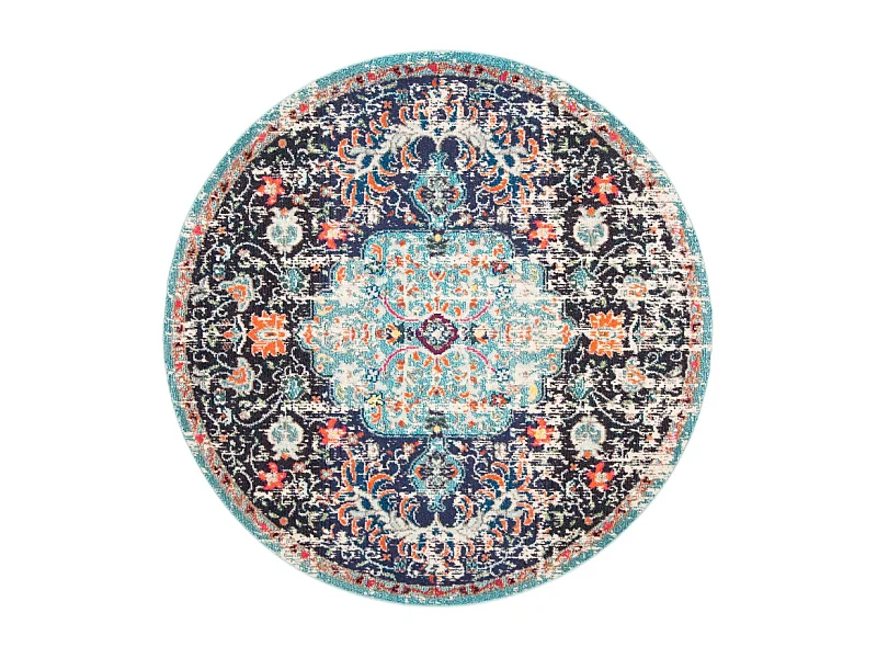 Tapis Noir/Sarcelle 122 X 122 cm - Maia