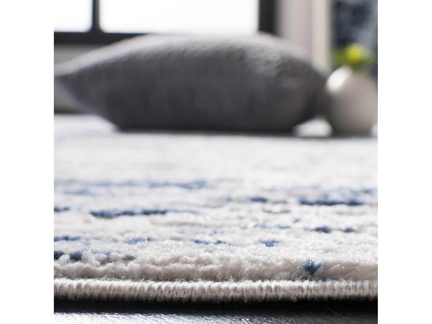 Tapis Gris/Marine 66 X 122 cm - Gabriel