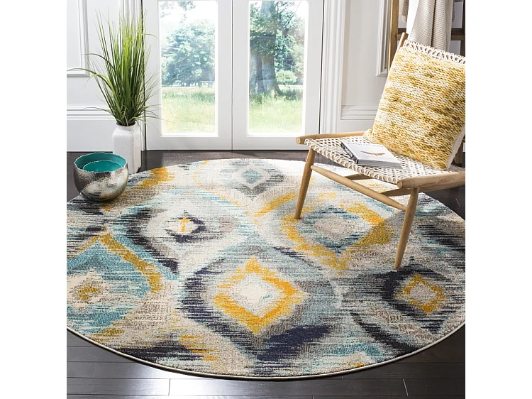 Tapis Bleu/Multicolore 122 X 122 cm - Vistoso