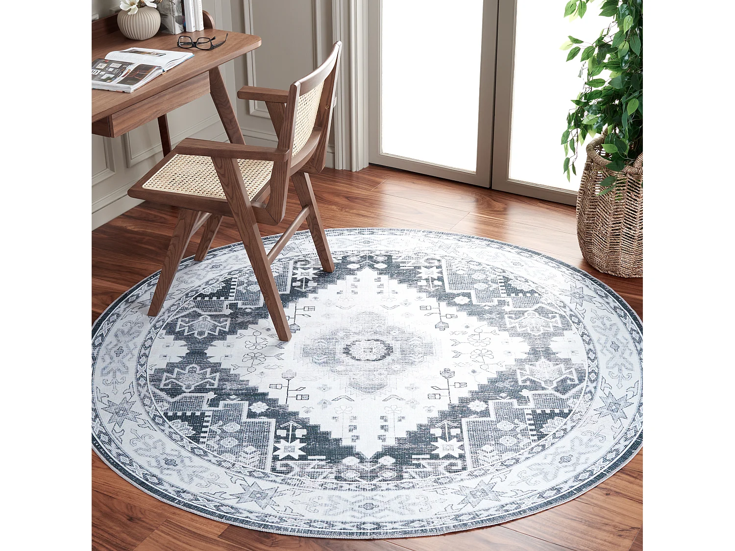 Tapis Gris Vert/Ivoire 183 X 183 cm - Calypso