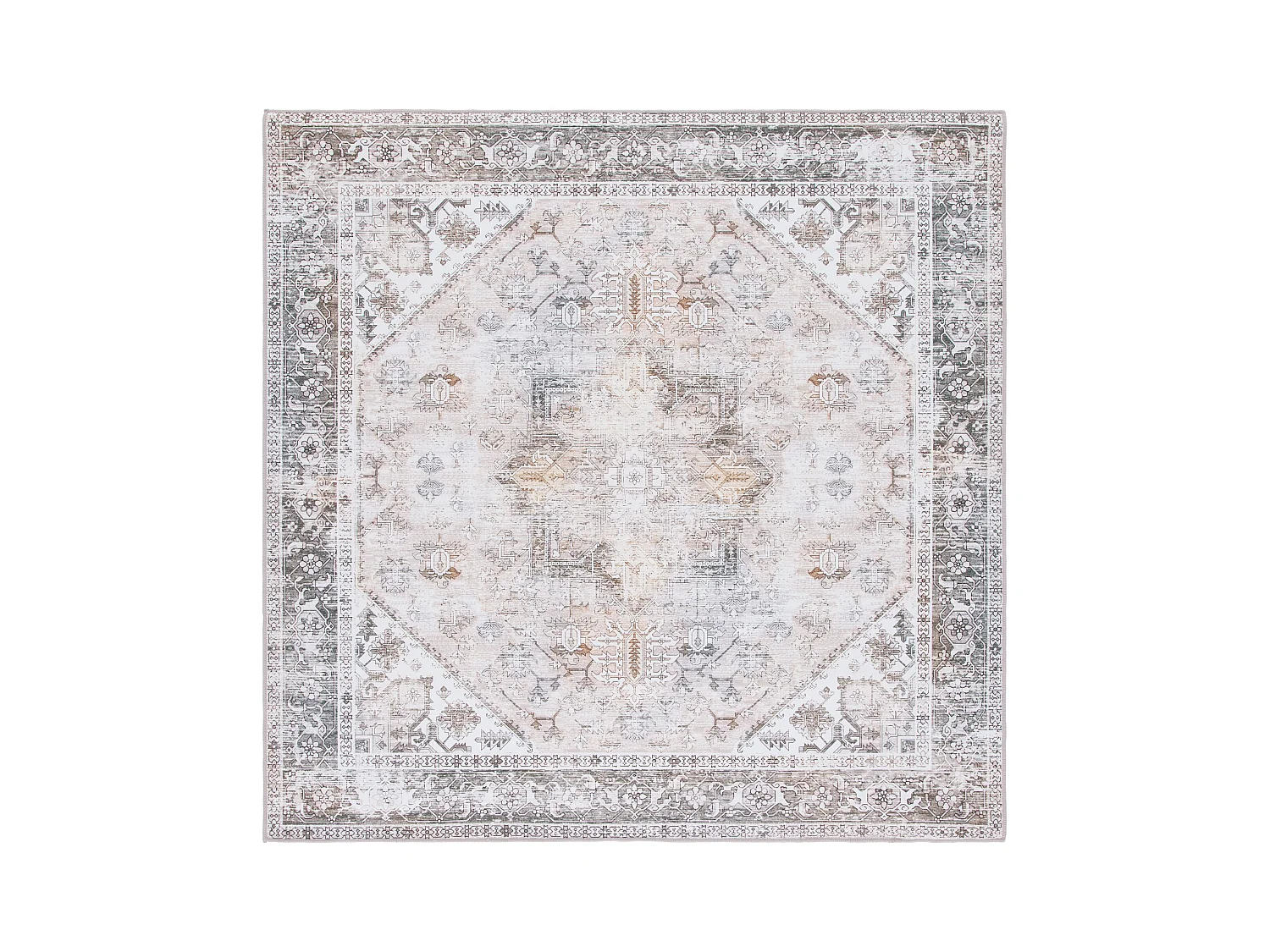 Tapis Beige/Gris 183 X 183 cm - Kushim