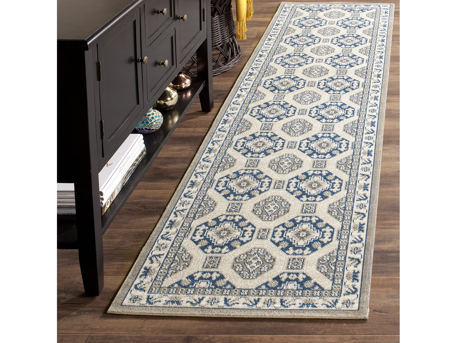 Tapis Bleu/Neutre 66 X 244 cm - Pasadena