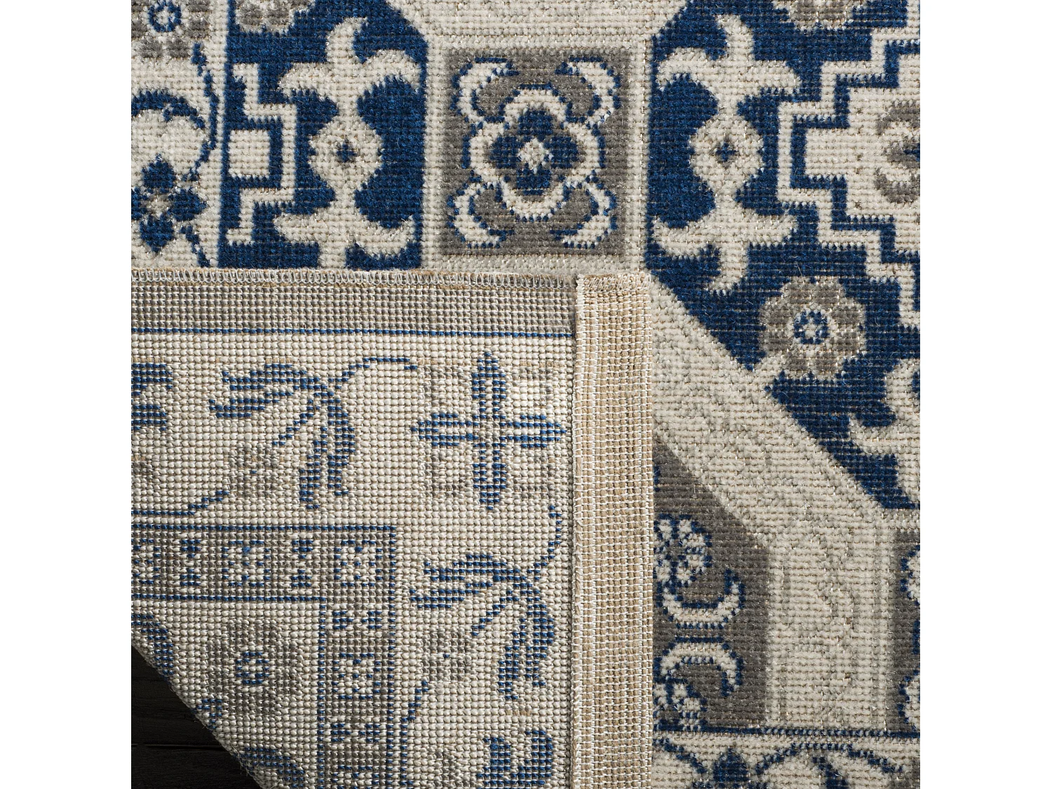 Tapis Bleu/Neutre 66 X 244 cm - Pasadena