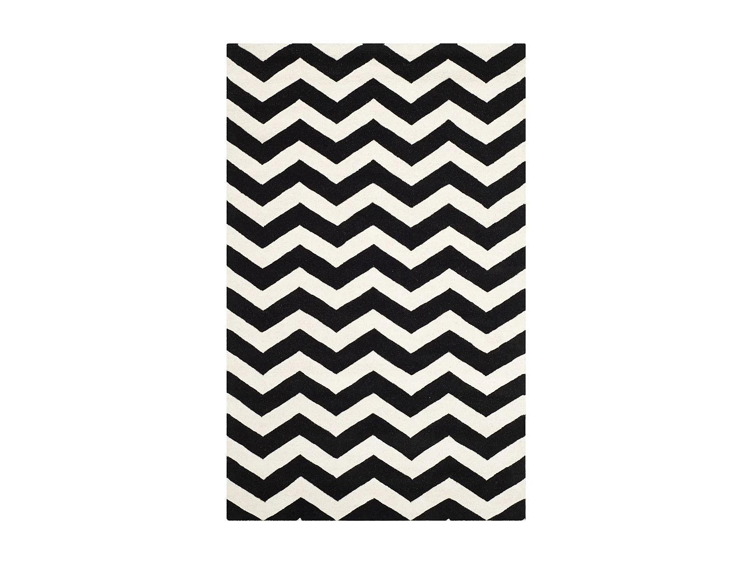 Tapis Neutre/Noir 122 X 183 cm - Anneliese