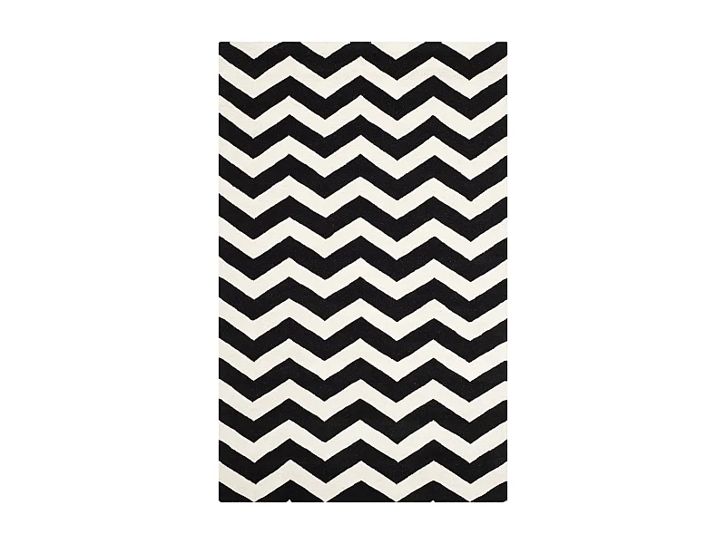 Tapis Neutre/Noir 122 X 183 cm - Anneliese