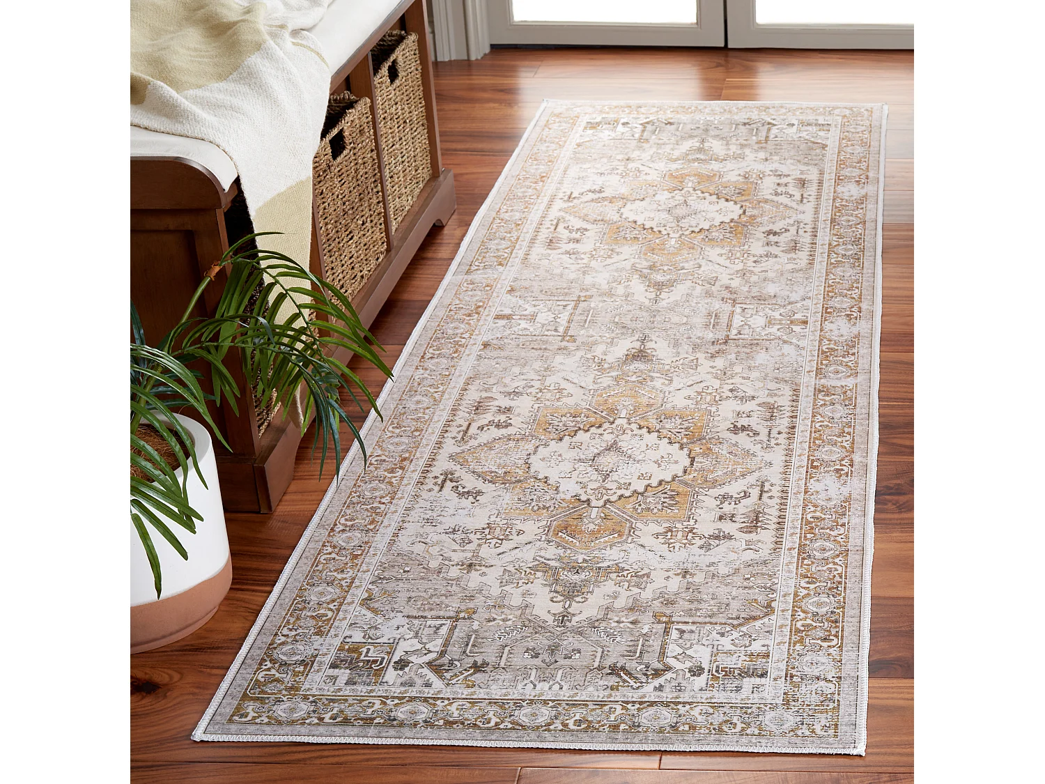 Tapis Beige/Or 76 X 244 cm - Bailee