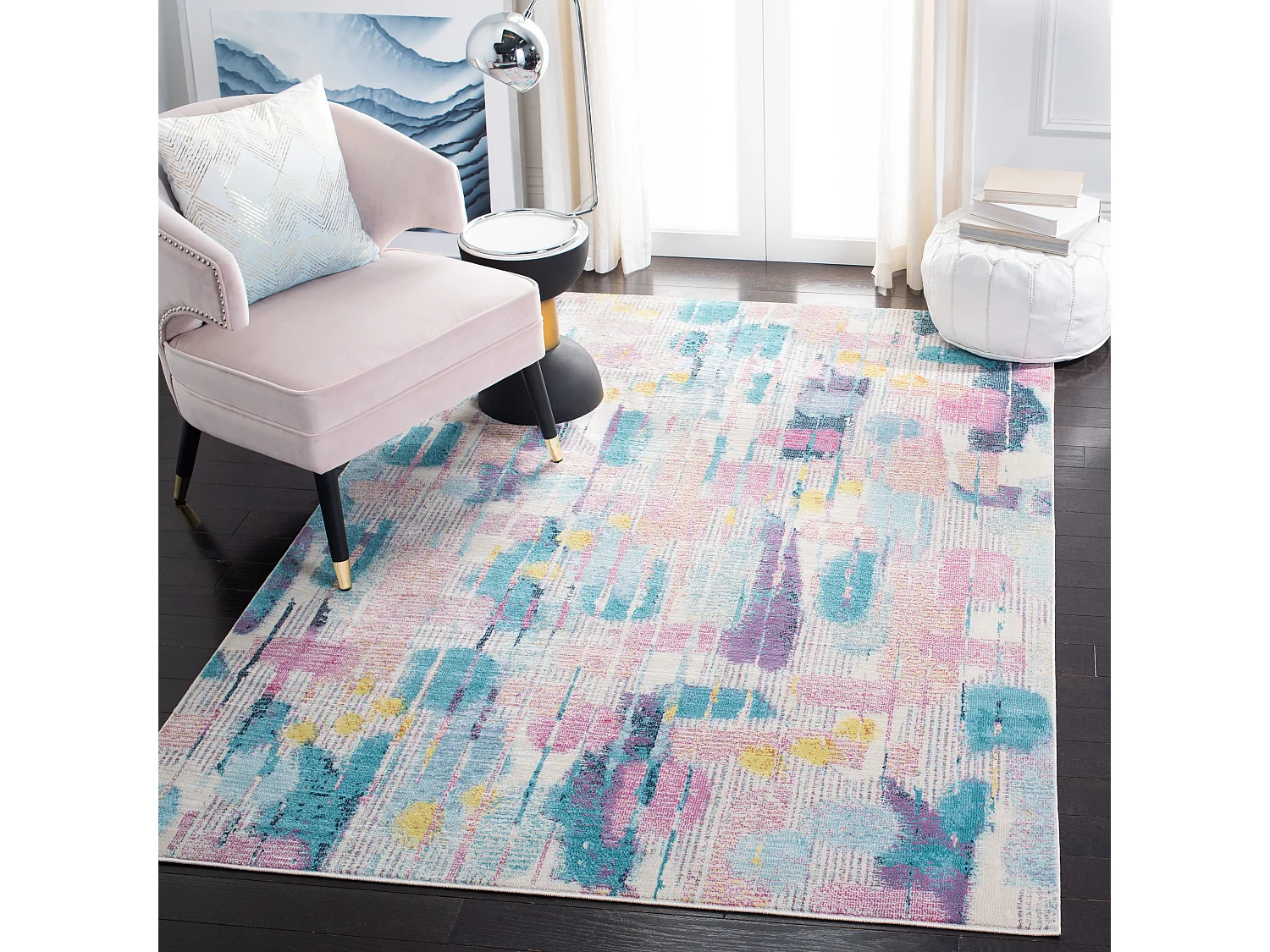 Tapis Rose/Bleu 122 X 183 cm - Ruby