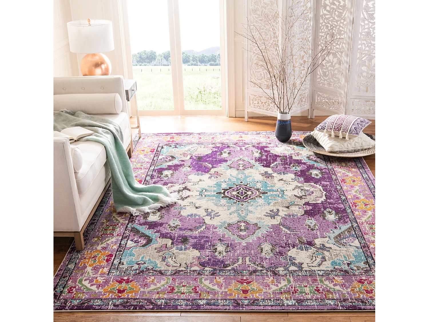 Tapis Violet/Bleu clair 235 x 335 cm - Milà