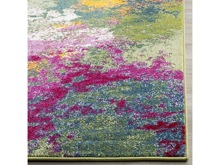 Tapis Vert/Fuchsia 91 X 91 cm - Carly