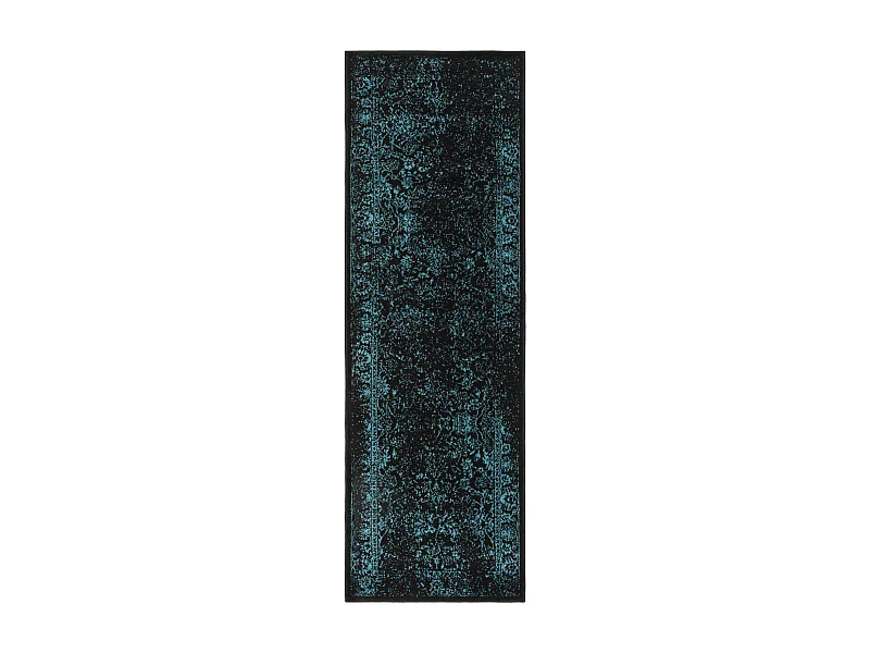 Tapis Noir/Sarcelle 76 X 183 cm - Lucinda