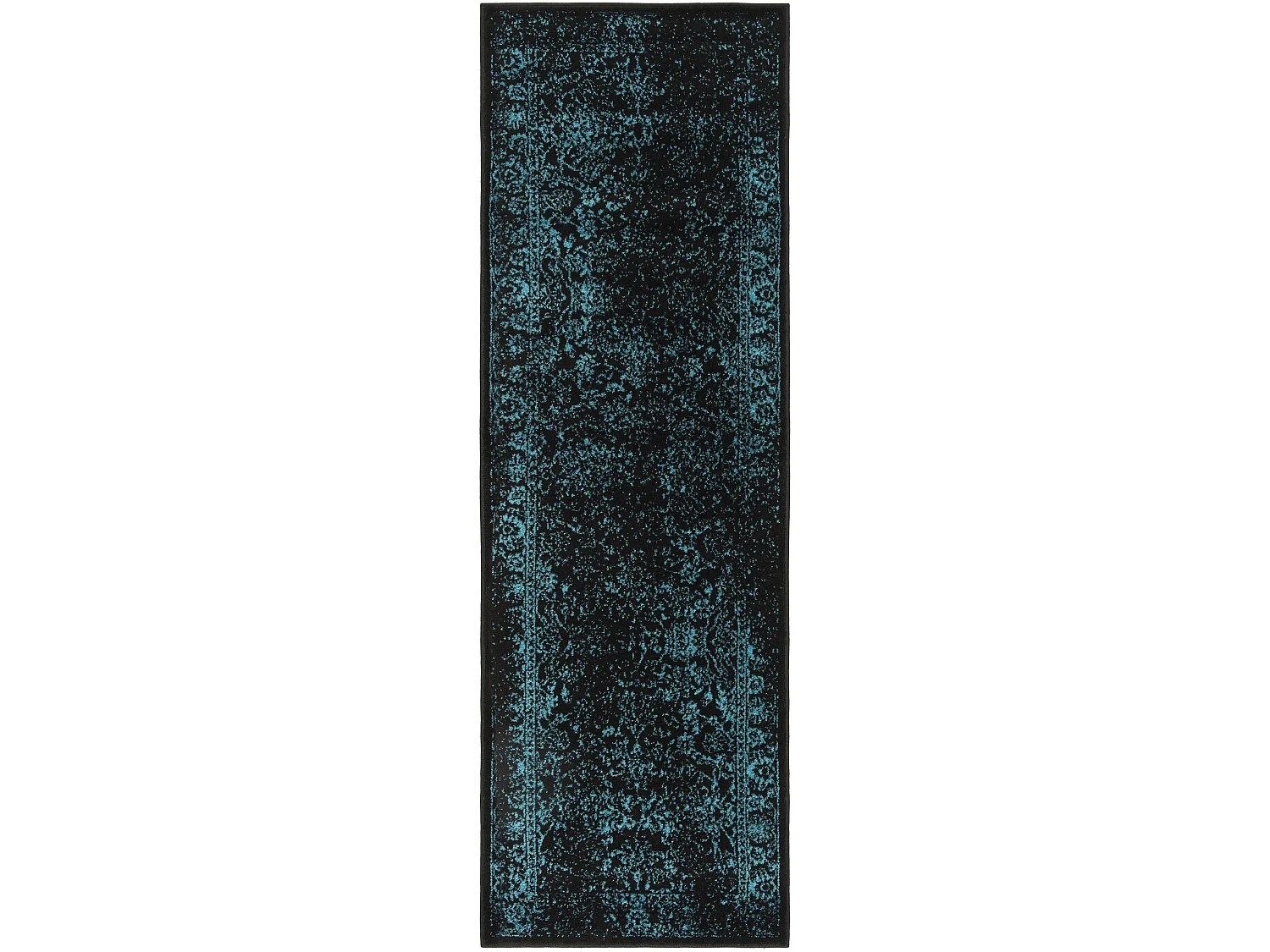 Tapis Noir/Sarcelle 76 X 183 cm - Lucinda