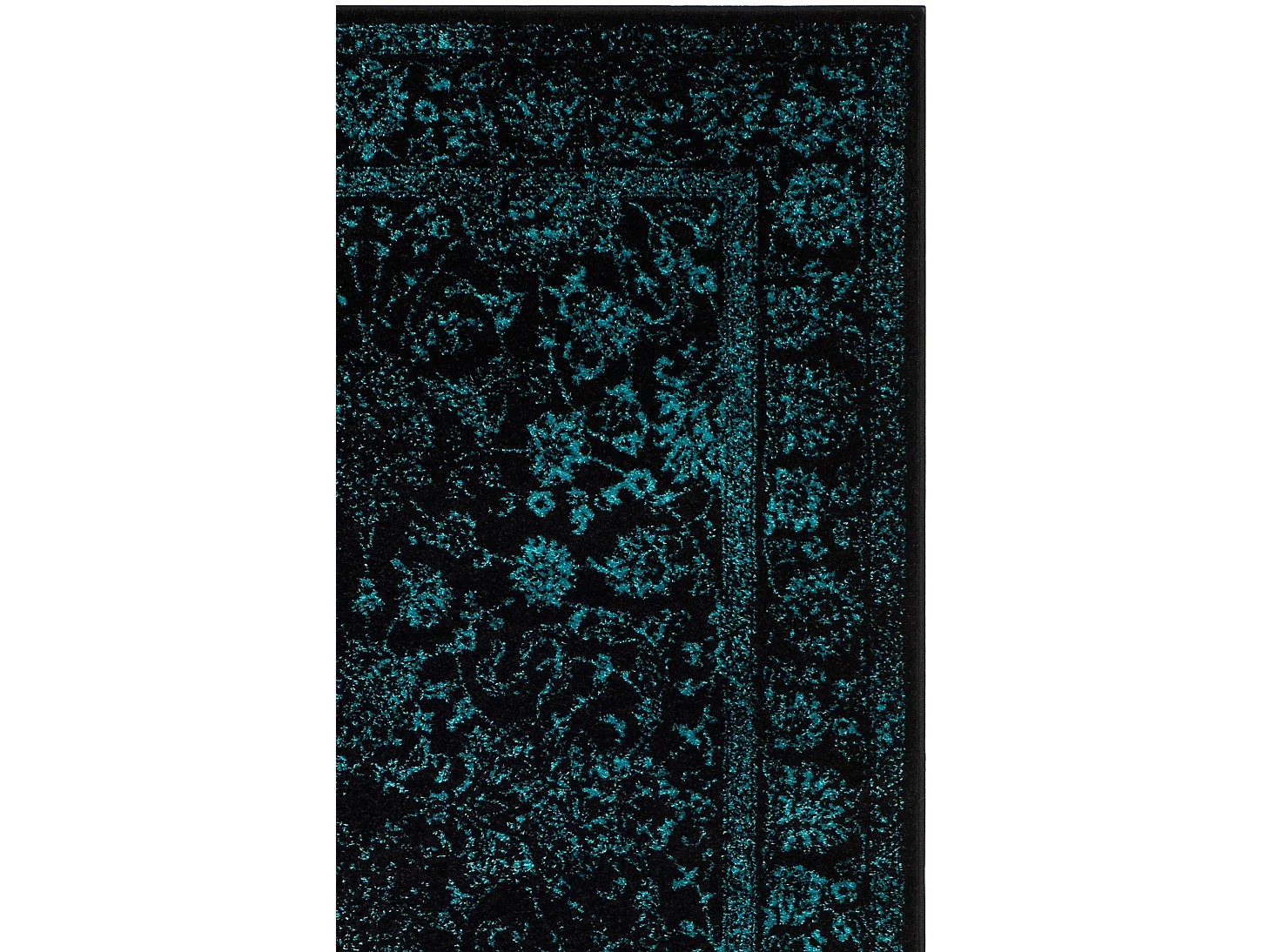 Tapis Noir/Sarcelle 76 X 183 cm - Lucinda