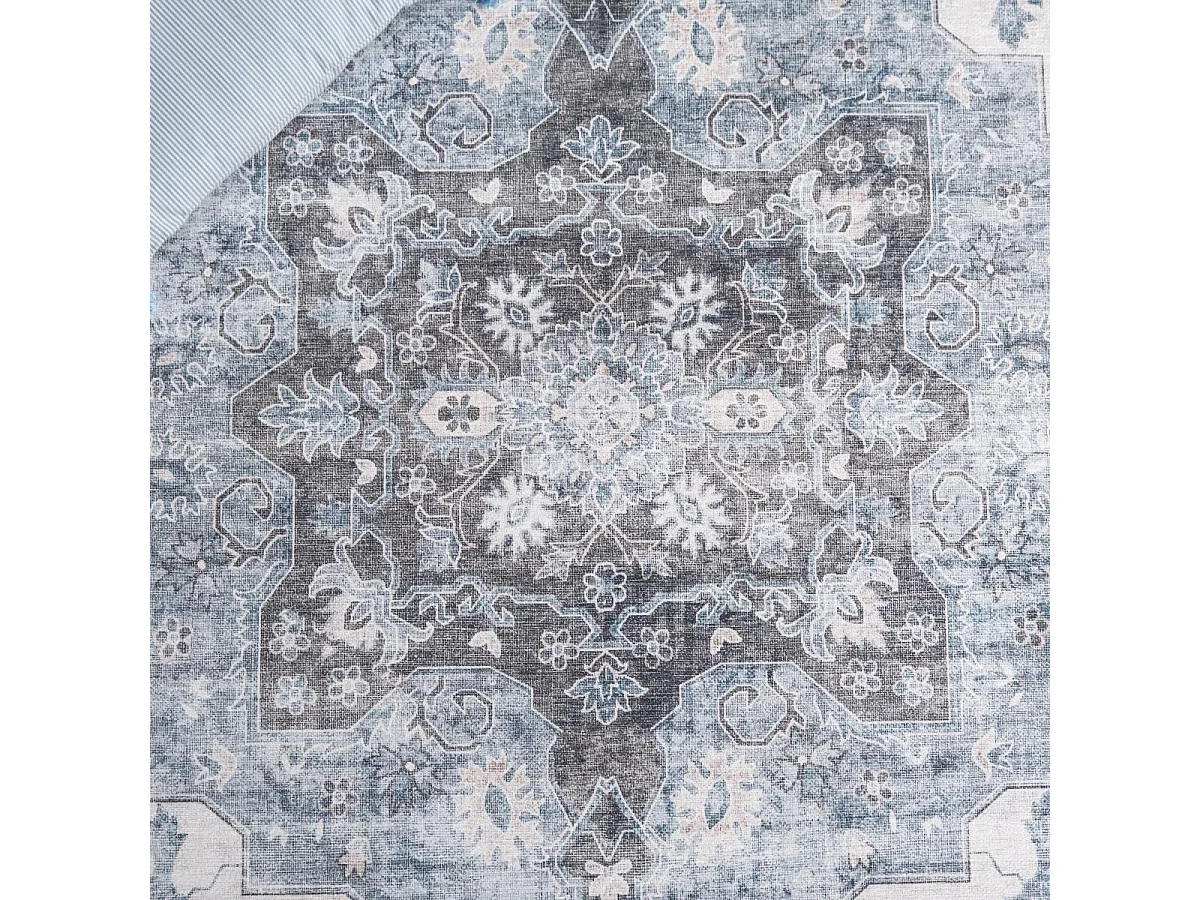 Tapis Ivoire/Bleu 152 X 244 cm - Coraline