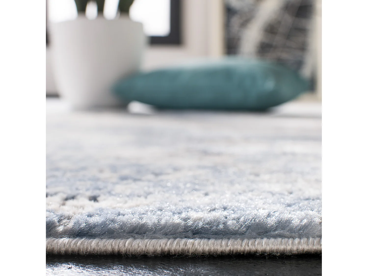 Tapis Gris/Bleu 160 X 229 cm - Rhiannon