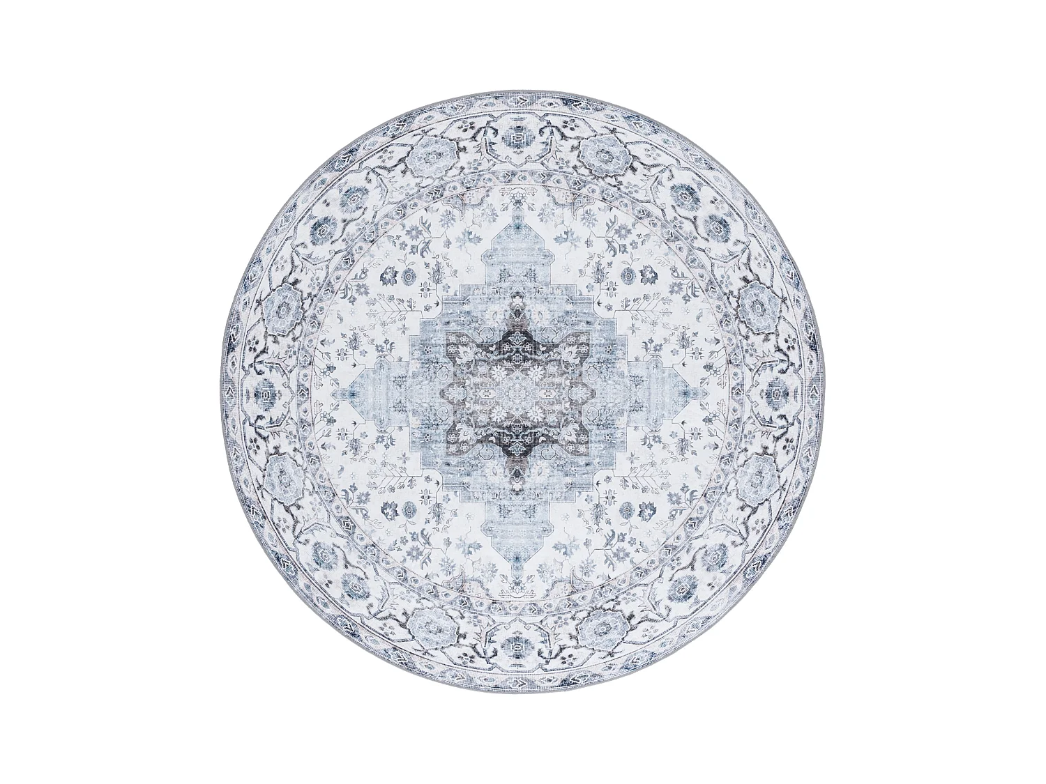 Tapis Ivoire/Bleu 183 X 183 cm - Coraline