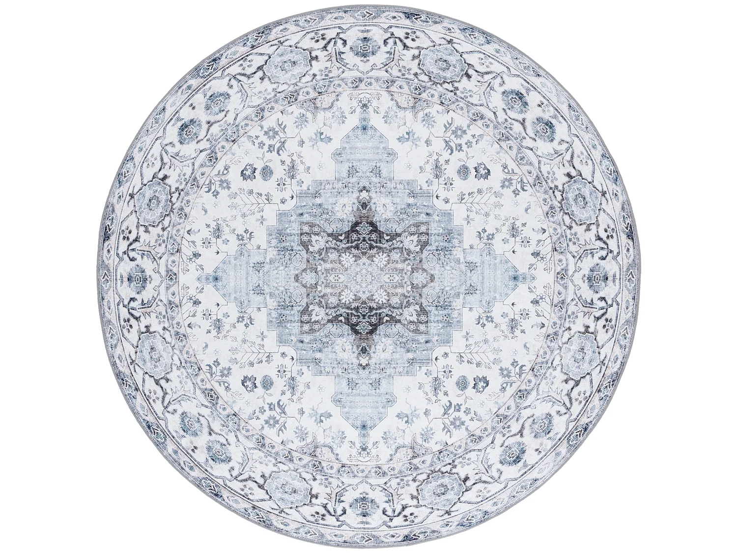 Tapis Ivoire/Bleu 183 X 183 cm - Coraline
