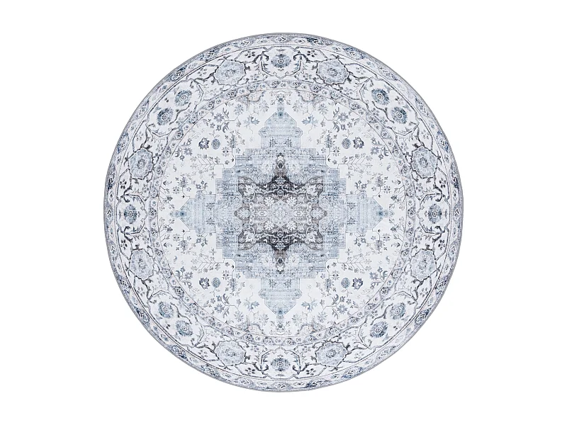 Tapis Ivoire/Bleu 183 X 183 cm - Coraline